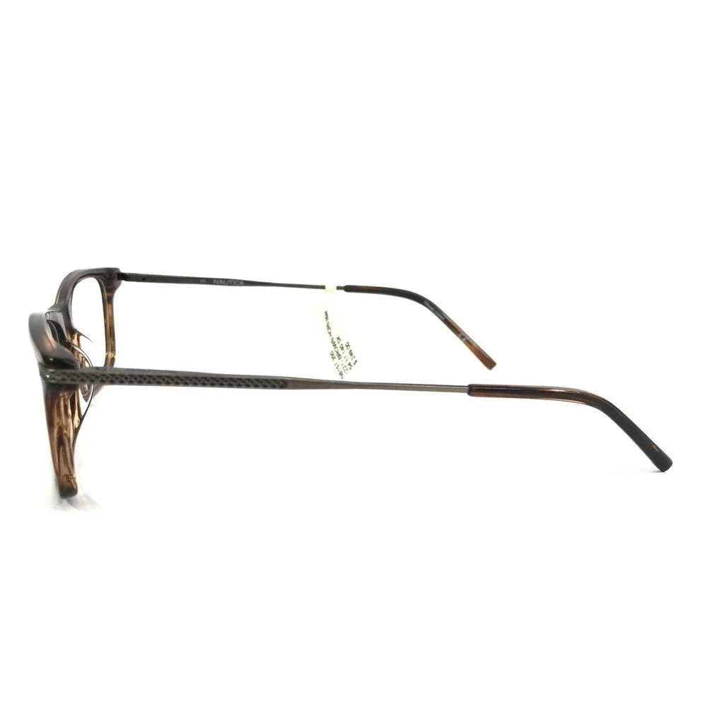Nautica Eyeglasses Frames N8157 221 Brown Horn Rectangle Full Rim 54-17-140